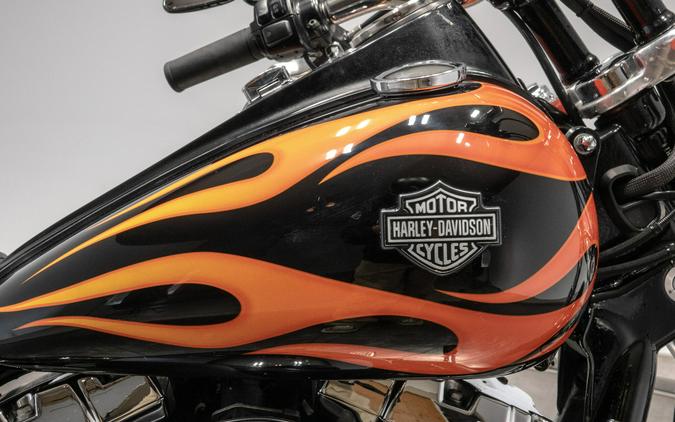 2010 HARLEY-DAVIDSON FXDWG WIDE GLIDE in Black w/ Flames with 16,100 miles