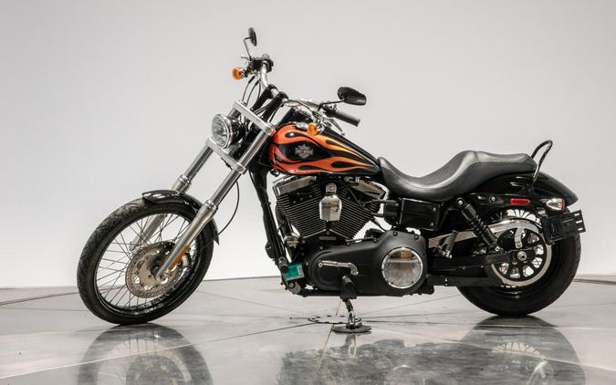 2010 HARLEY-DAVIDSON FXDWG WIDE GLIDE in Black w/ Flames with 16,100 miles