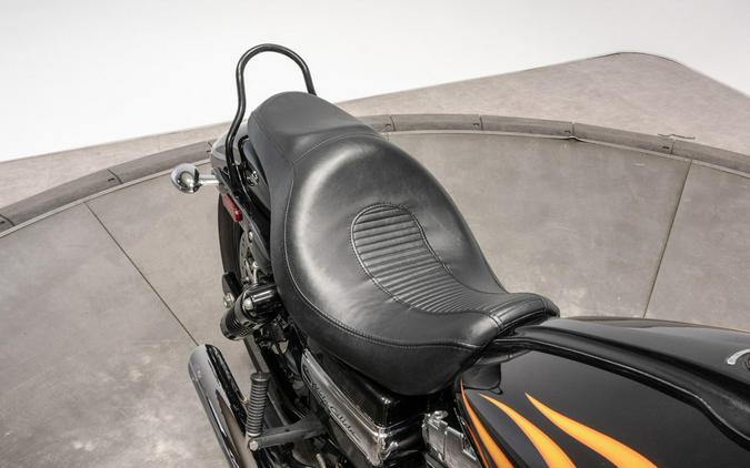 2010 HARLEY-DAVIDSON FXDWG WIDE GLIDE in Black w/ Flames with 16,100 miles
