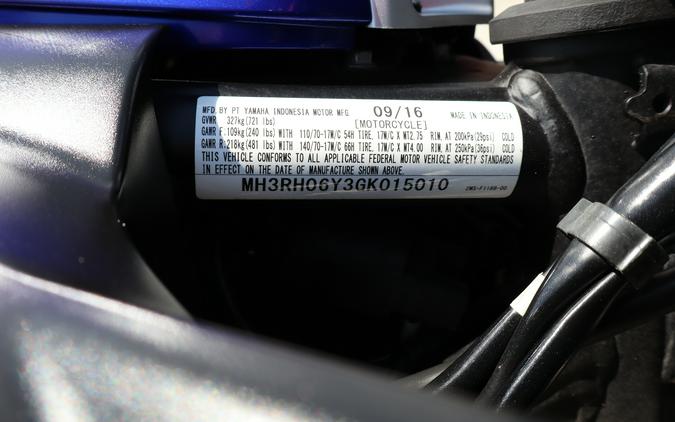 2016 Yamaha Motor Corp., USA YZF-R3
