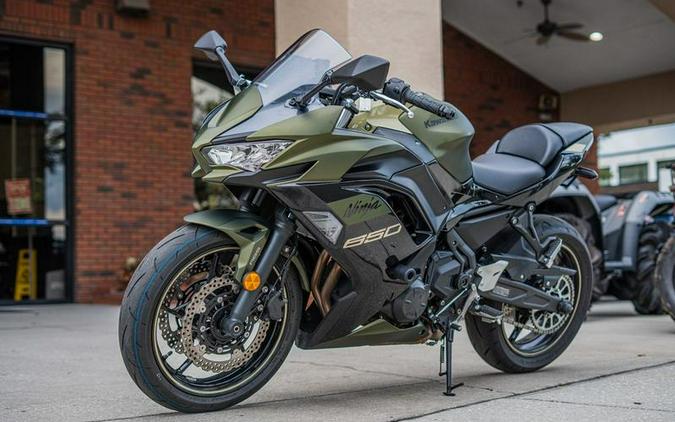 2024 Kawasaki Ninja® 650 ABS Metallic Covert Green/Metallic Spark Black