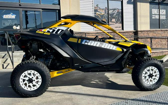 2024 Can-Am® Maverick R X RS with Smart-Shox Carbon Black & Neo Yellow