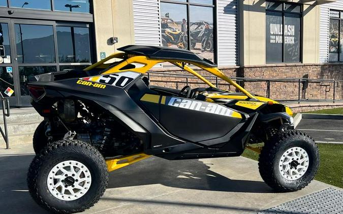 2024 Can-Am® Maverick R X RS with Smart-Shox Carbon Black & Neo Yellow