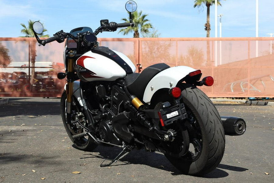 2025 Indian Motorcycle® 101 Scout® Ghost White Metallic with Graphics