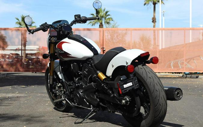 2025 Indian Motorcycle® 101 Scout® Ghost White Metallic with Graphics