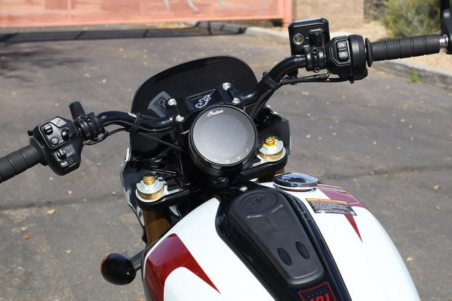 2025 Indian Motorcycle® 101 Scout® Ghost White Metallic with Graphics