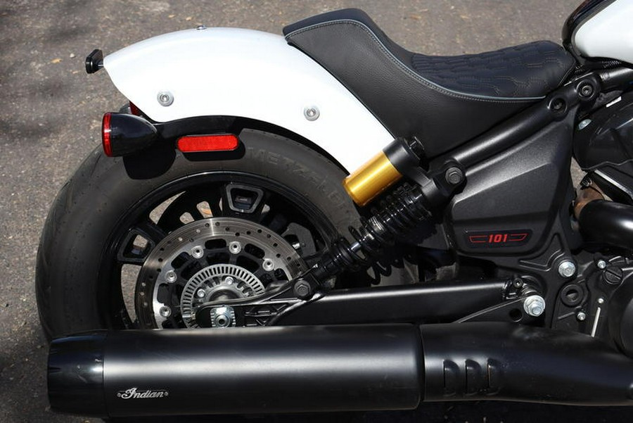2025 Indian Motorcycle® 101 Scout® Ghost White Metallic with Graphics