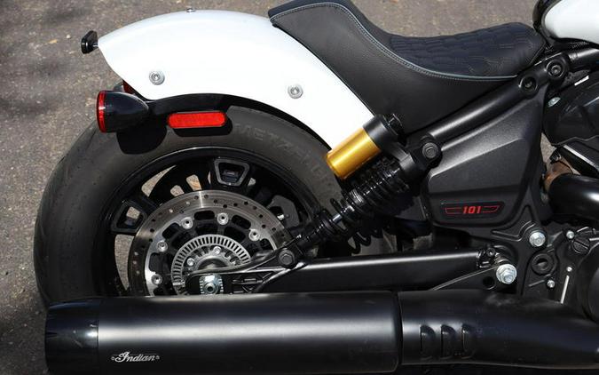 2025 Indian Motorcycle® 101 Scout® Ghost White Metallic with Graphics