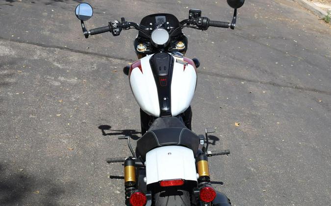 2025 Indian Motorcycle® 101 Scout® Ghost White Metallic with Graphics