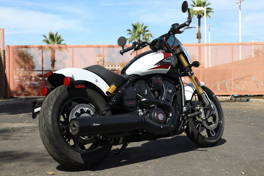 2025 Indian Motorcycle® 101 Scout® Ghost White Metallic with Graphics