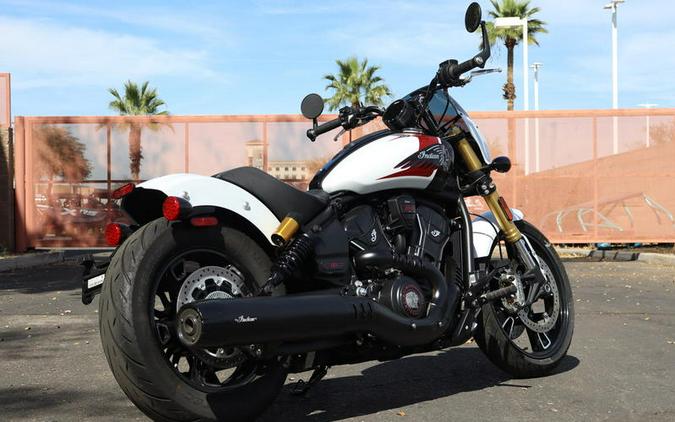 2025 Indian Motorcycle® 101 Scout® Ghost White Metallic with Graphics