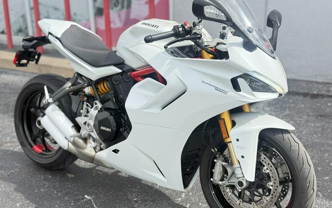 2023 Ducati SuperSport 950 S Arctic White Silk fairing with Ducati Red frame and Glossy Black wheel rims with Ducati Red “tag” - 05200T