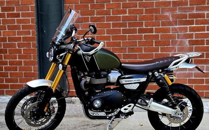 2022 Triumph Scrambler 1200 XE Matt Khaki Green Matt Jet Black