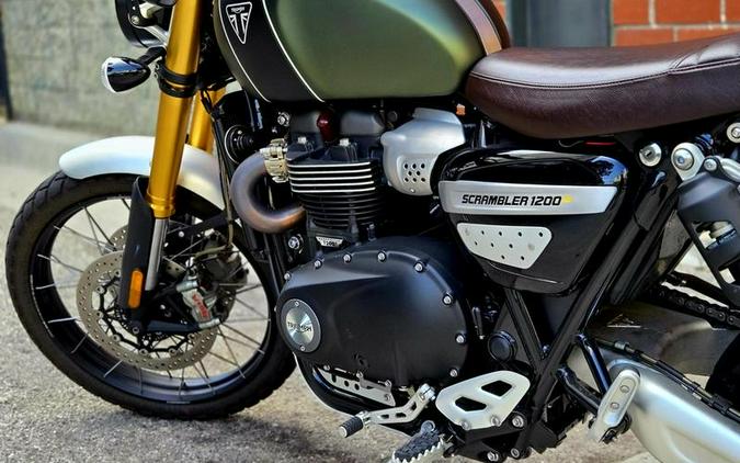 2022 Triumph Scrambler 1200 XE Matt Khaki Green Matt Jet Black