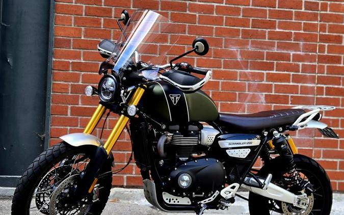 2022 Triumph Scrambler 1200 XE Matt Khaki Green Matt Jet Black