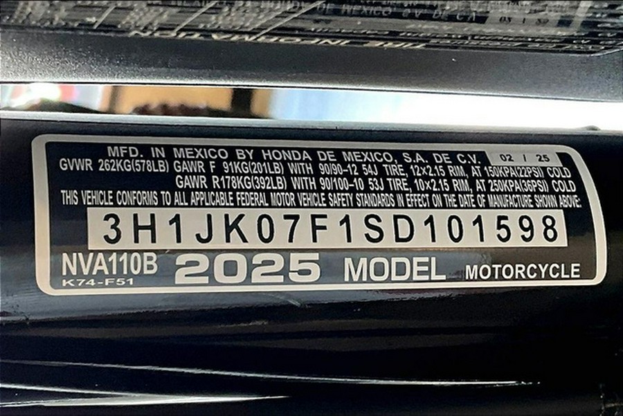 2025 Honda Navi Blue Metallic