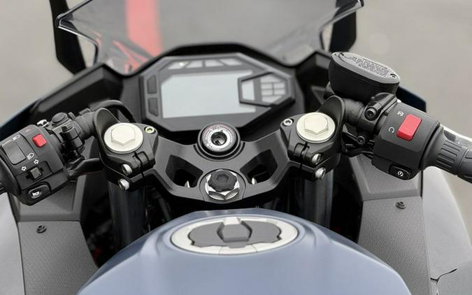 2026 Kawasaki Ninja 500 ABS Metallic Matte Twilight Blue ABS Metallic Yellowish GreenEbony