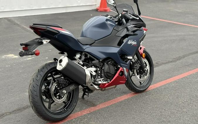 2026 Kawasaki Ninja 500 ABS Metallic Matte Twilight Blue ABS Metallic Yellowish GreenEbony