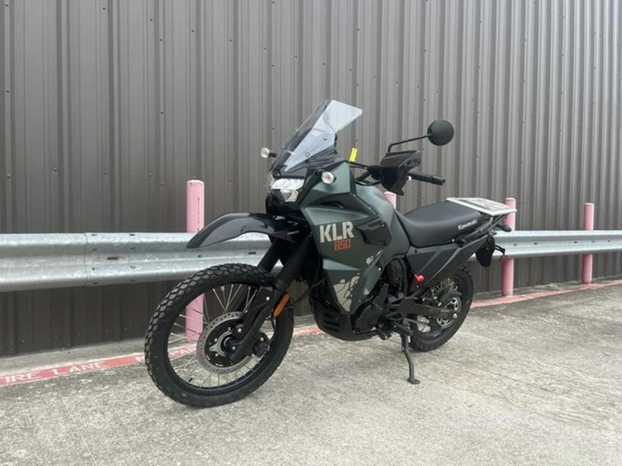 2025 Kawasaki KLR650 Metallic Matte Old School Green ABS