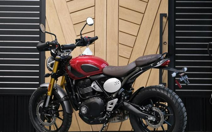 2024 Triumph Scrambler 400 X CARNIVAL RED PHANTOM BLACK