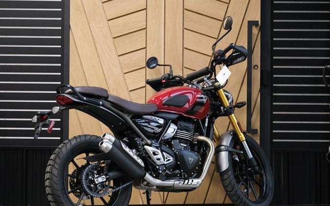 2024 Triumph Scrambler 400 X CARNIVAL RED PHANTOM BLACK