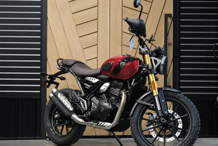 2024 Triumph Scrambler 400 X CARNIVAL RED PHANTOM BLACK