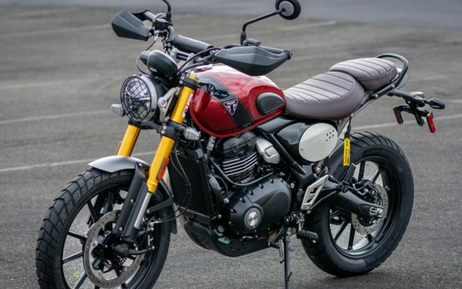 2025 Triumph Scrambler 400 X Carnival Red / Phantom Black