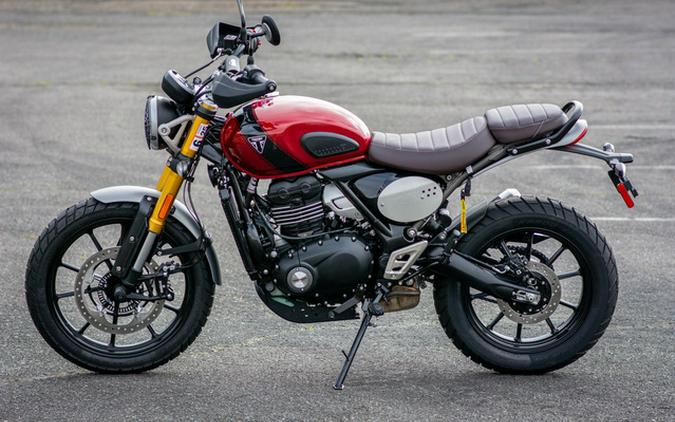 2025 Triumph Scrambler 400 X Carnival Red / Phantom Black