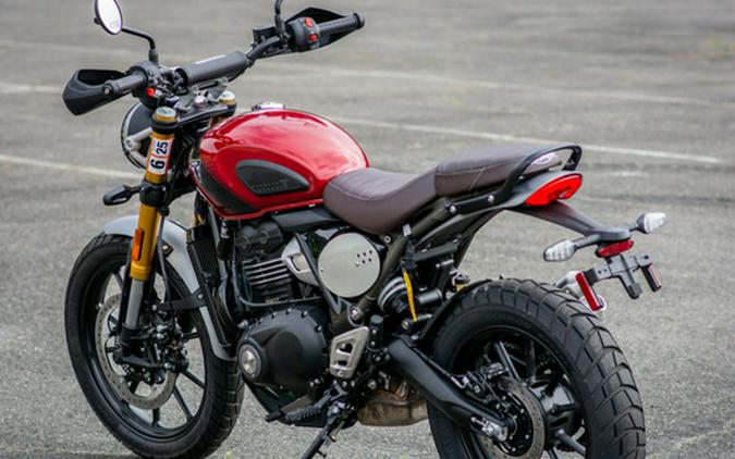 2025 Triumph Scrambler 400 X Carnival Red / Phantom Black