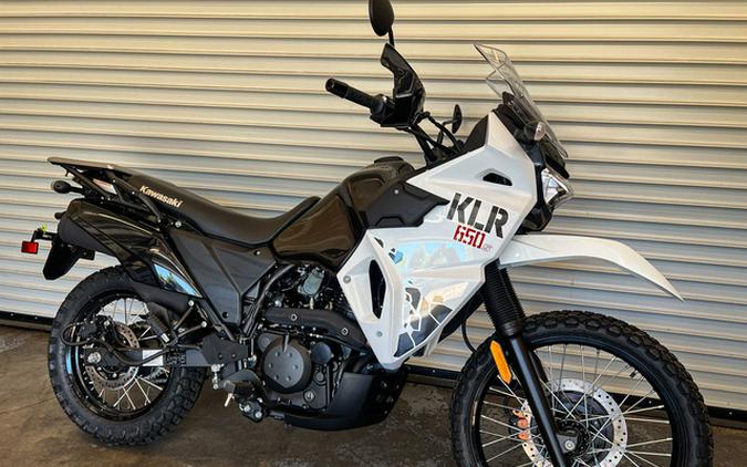 2025 Kawasaki KLR 650 S Pearl Crystal WhiteMetallic Carbon Gray