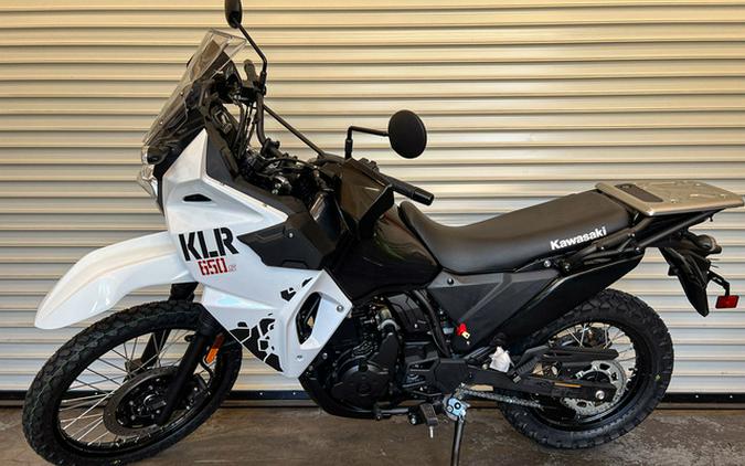 2025 Kawasaki KLR 650 S Pearl Crystal WhiteMetallic Carbon Gray