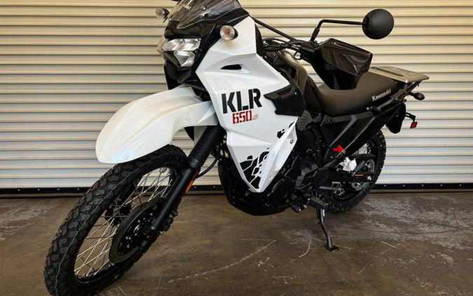 2025 Kawasaki KLR 650 S Pearl Crystal WhiteMetallic Carbon Gray