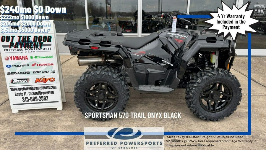 2024 Polaris Industries Sportsman 570 Trail Onyx Black