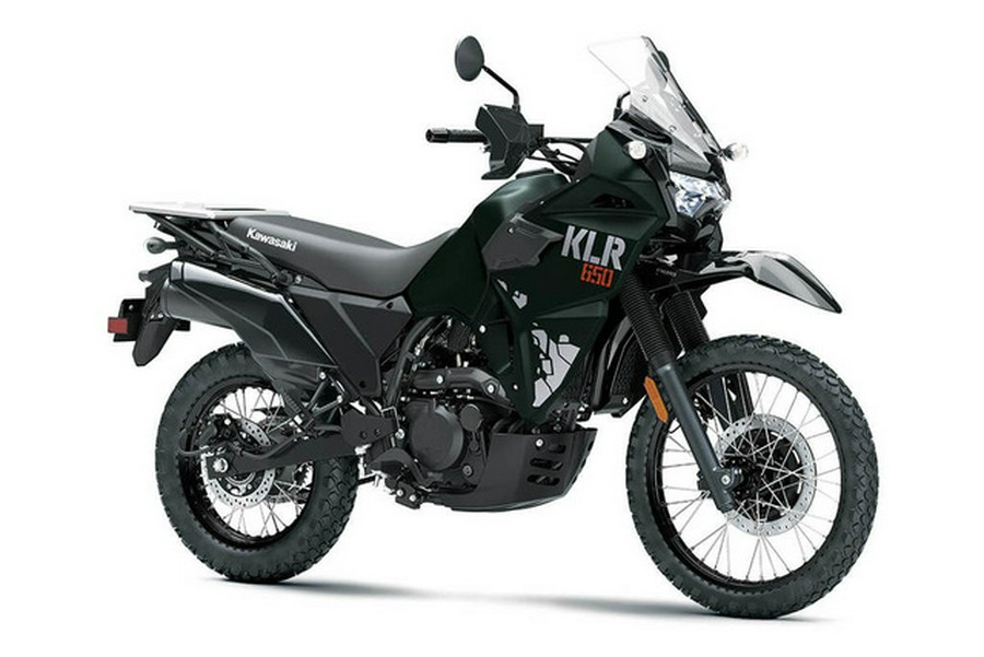 2025 Kawasaki KLR 650 Metallic Matte Old School Green