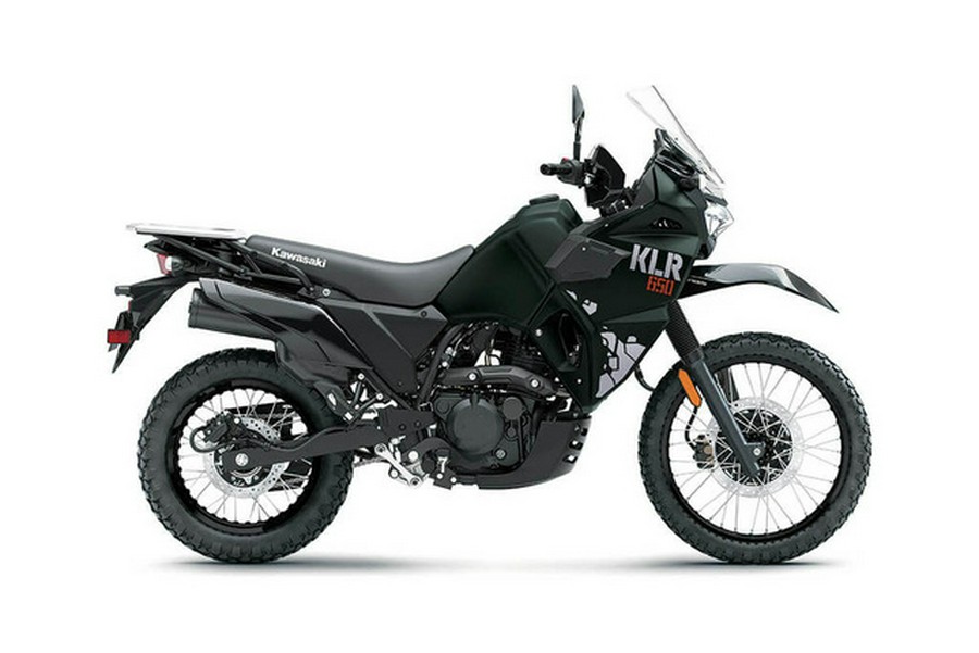 2025 Kawasaki KLR 650 Metallic Matte Old School Green