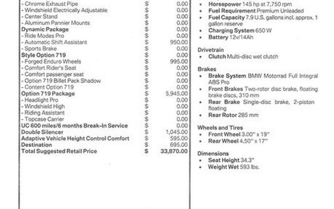 New 2026 BMW R1300GSA