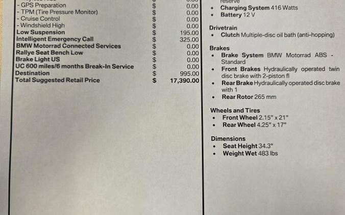 2026 BMW Motorrad F 900 GS | $1,000 Cash Rebate