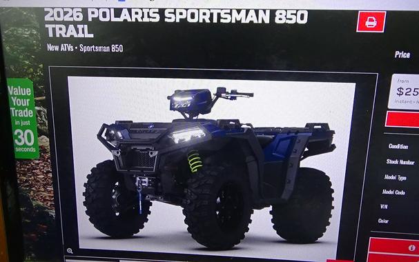 2026 Polaris Sportsman 850 Trail