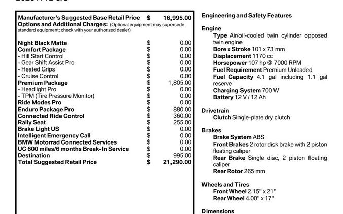 2026 BMW R 12 G/S | $900 Cash Rebate