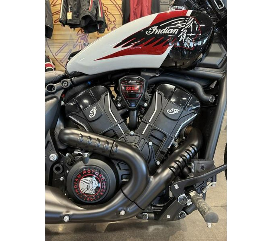 2025 Indian Motorcycle® 101 Scout® Ghost White Metallic with Graphics