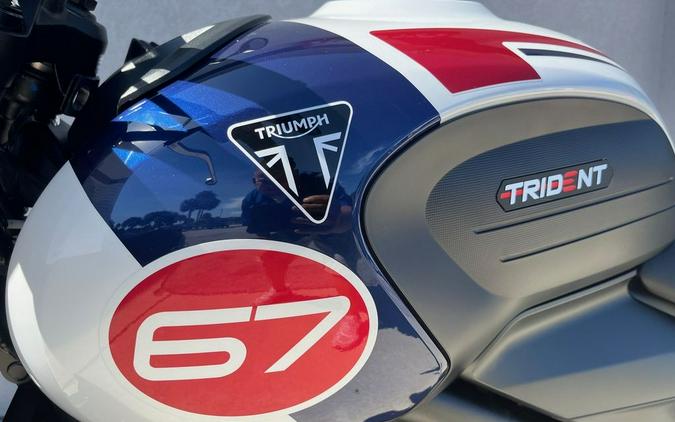 2025 Triumph Trident 660 Triple Tribute Edition Snowdonia White