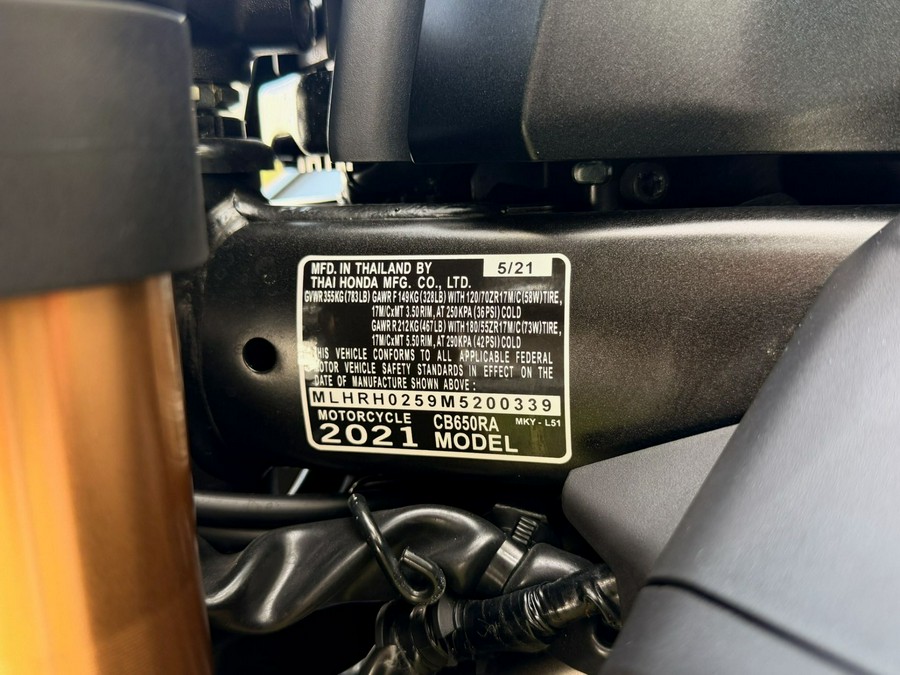 2021 Honda CB650R ABS