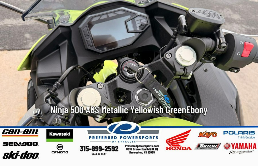 2026 Ninja 500 SE ABS Metallic Yellowish Green/Ebony - Kawasaki