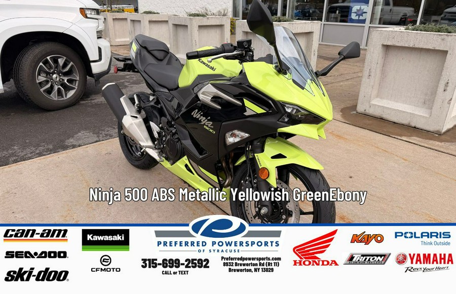 2026 Ninja 500 SE ABS Metallic Yellowish Green/Ebony - Kawasaki