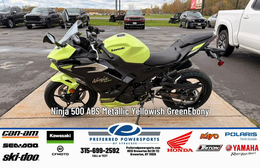 2026 Ninja 500 SE ABS Metallic Yellowish Green/Ebony - Kawasaki