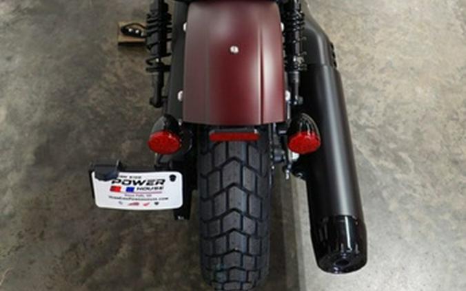 2026 Indian Scout Bobber Maroon Metallic Smoke