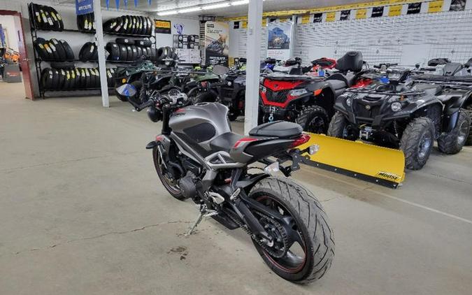 2022 Triumph Street Triple R Low Matte Silver Ice