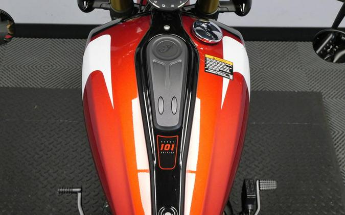 2025 Indian Motorcycle® 101 Scout® Sunset Red Metallic with Graphics