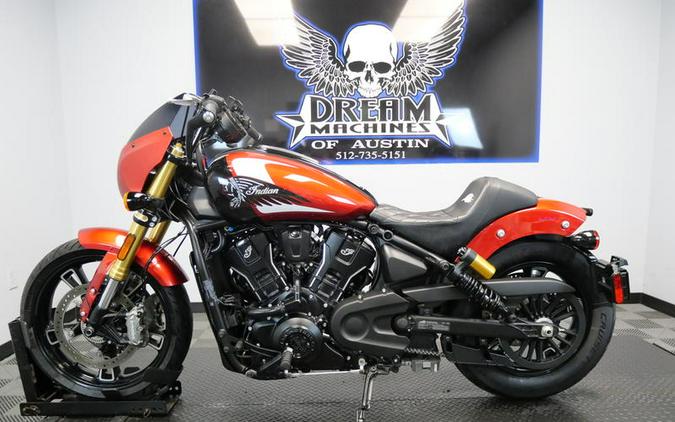 2025 Indian Motorcycle® 101 Scout® Sunset Red Metallic with Graphics