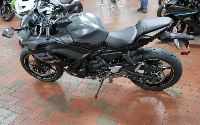 2024 Kawasaki Ninja® 650 ABS Metallic Matte Dark Gray/Metallic Spark Black